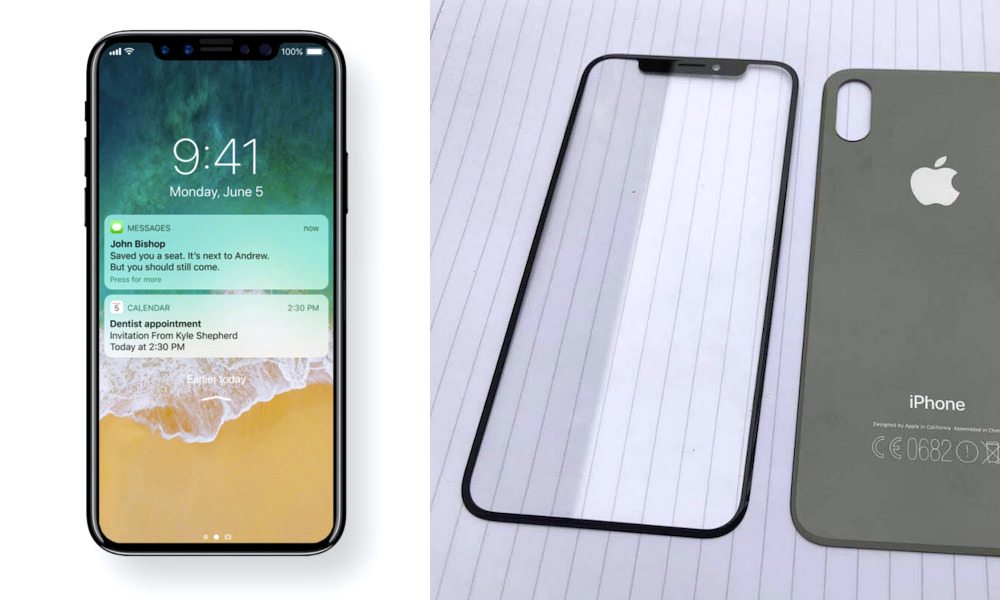 iPhone X Concept (Left) Copyright 2017, iDrop News.