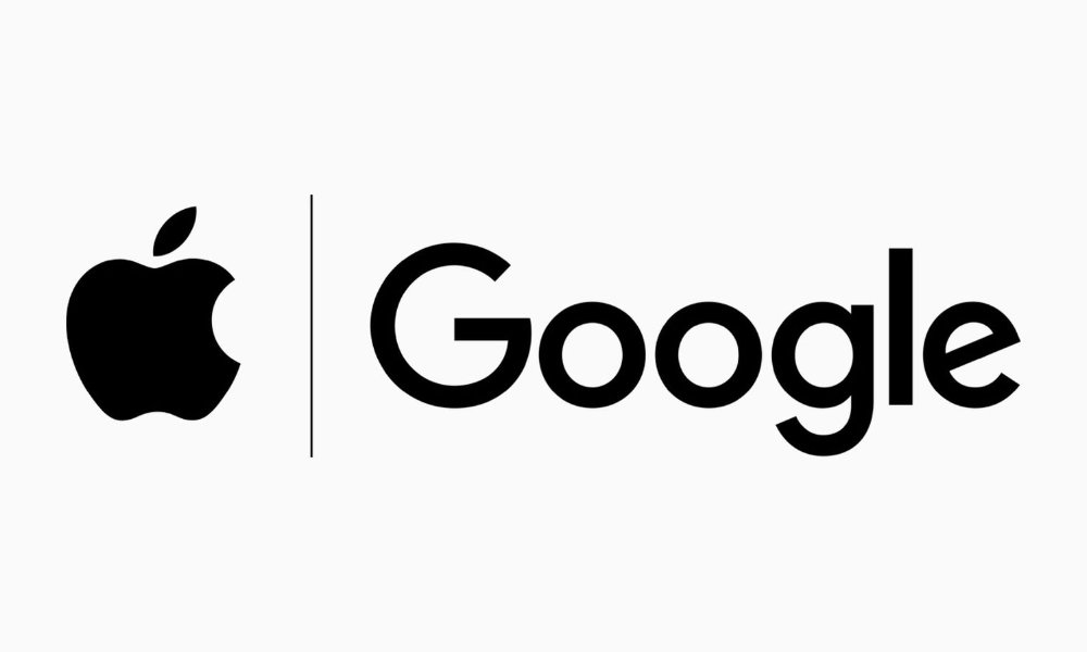 Apple and Google logos