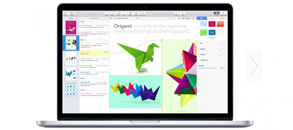 iWork Suites for iOS and OS X Get Major Renovations