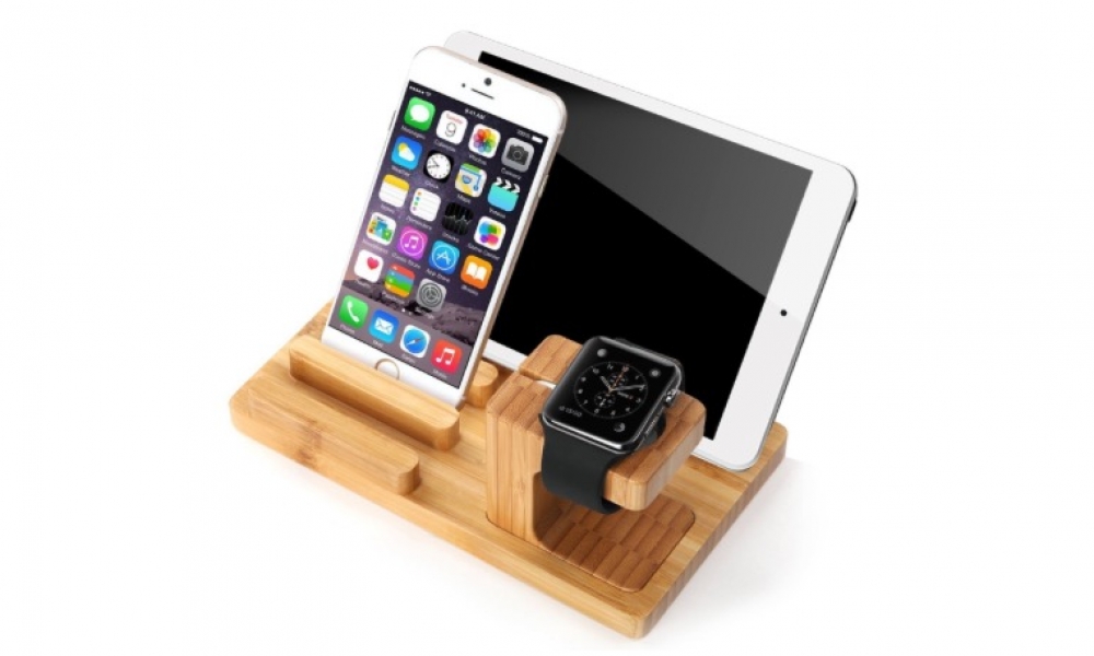 Natural Bamboo Multi-Device Charging Station - 81% OFF