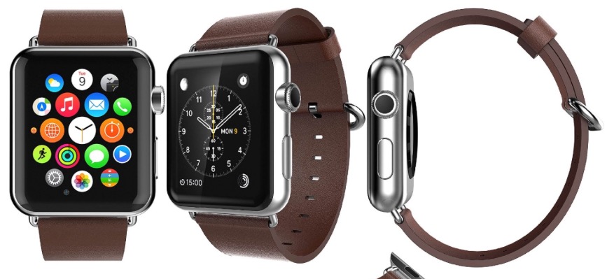 42mm Brown Leather Apple Watch Band - $28 OFF