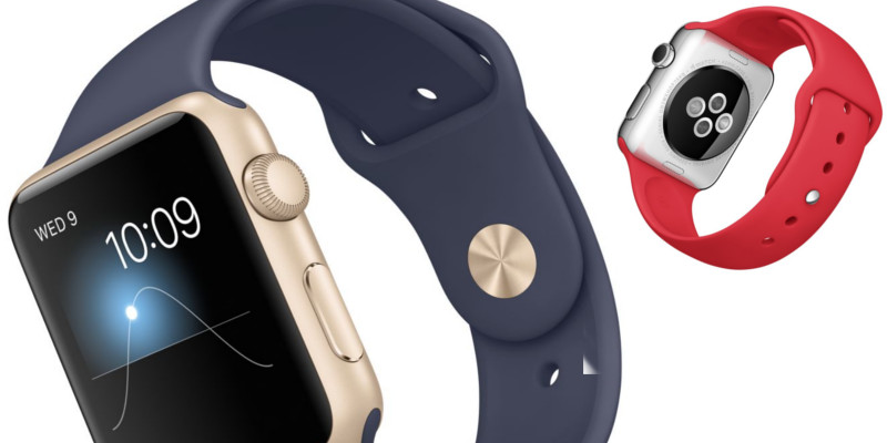 Apple Watch Sport Blue and Gold