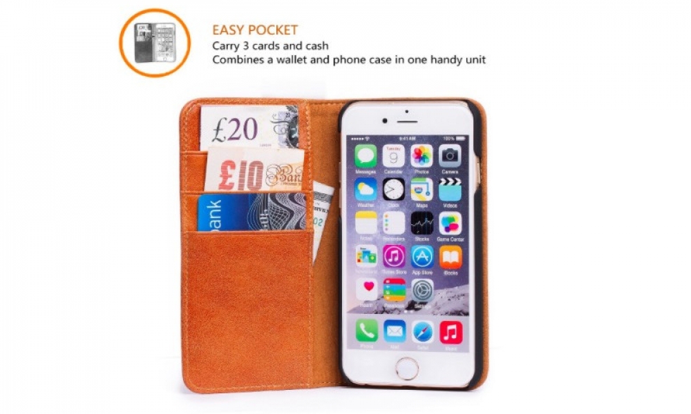 Genuine Leather Wallet Case for iPhone 6s Plus - 75%
