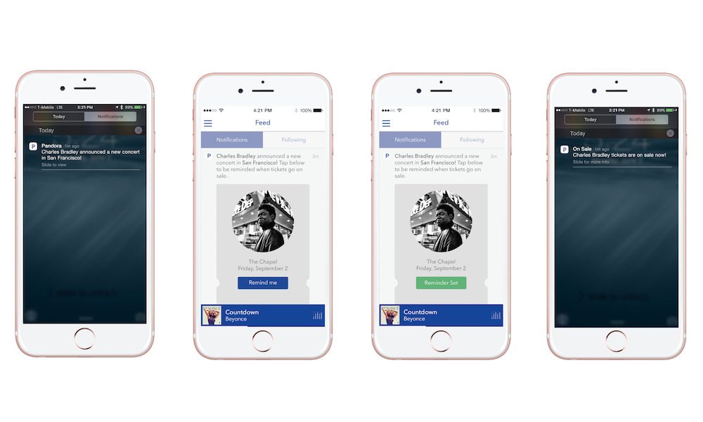 Pandora Will Now Alert You When Bands You 'Like' Are Playing Nearby