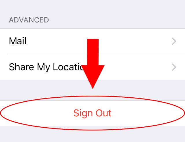 remove device sign out icloud