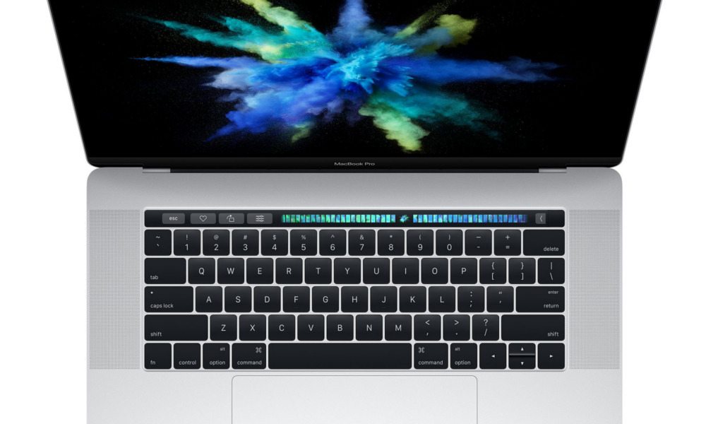 2016 MacBook Pro Top Down Touch Bar