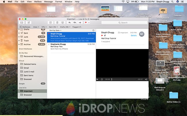 How to Receive Mail Drop on iOS 10