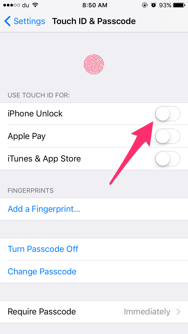 how to set up touch id iphone ipad