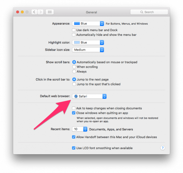Change browser on macbook pro
