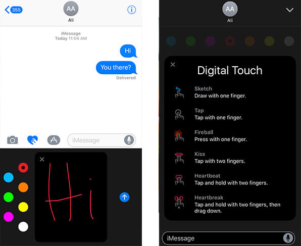 digital touch messages ios 10