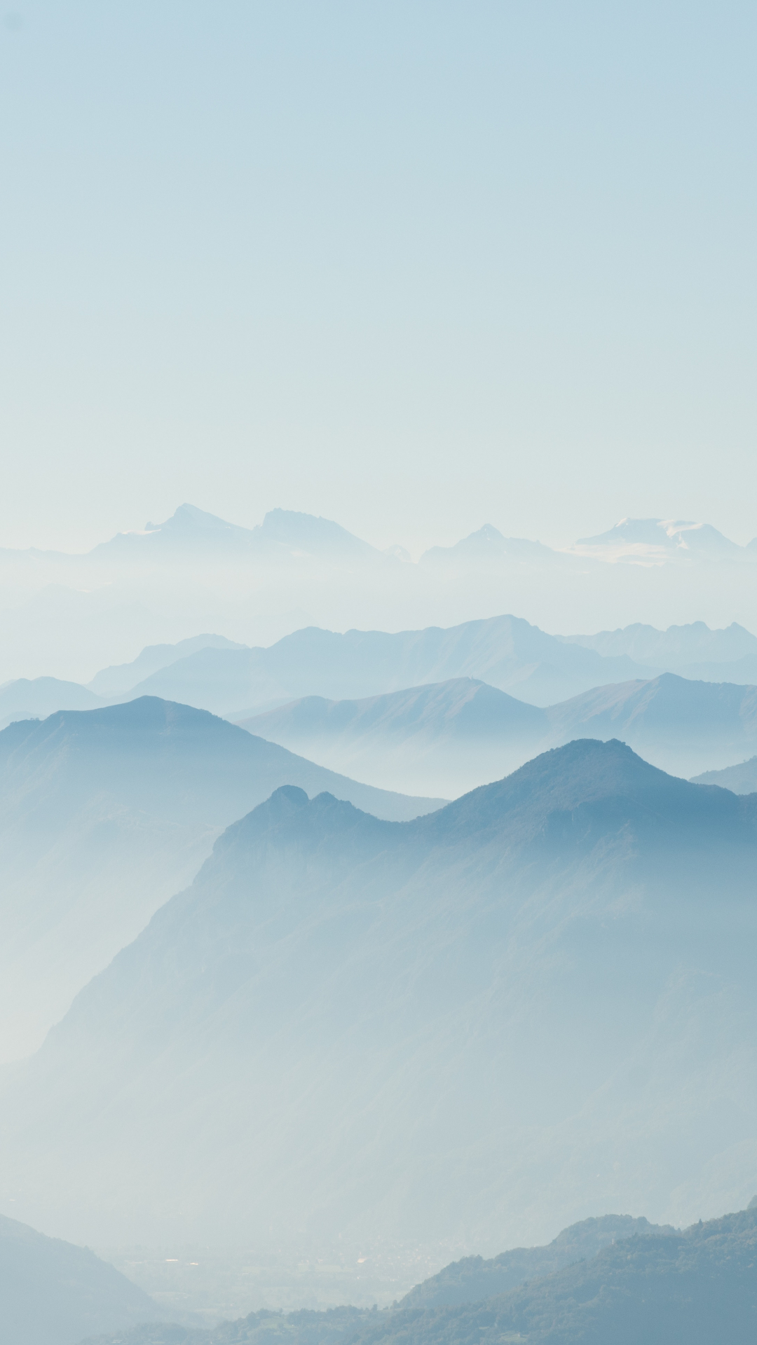 Mountain, Sky, Alp And Fog iPhone Wallpaper