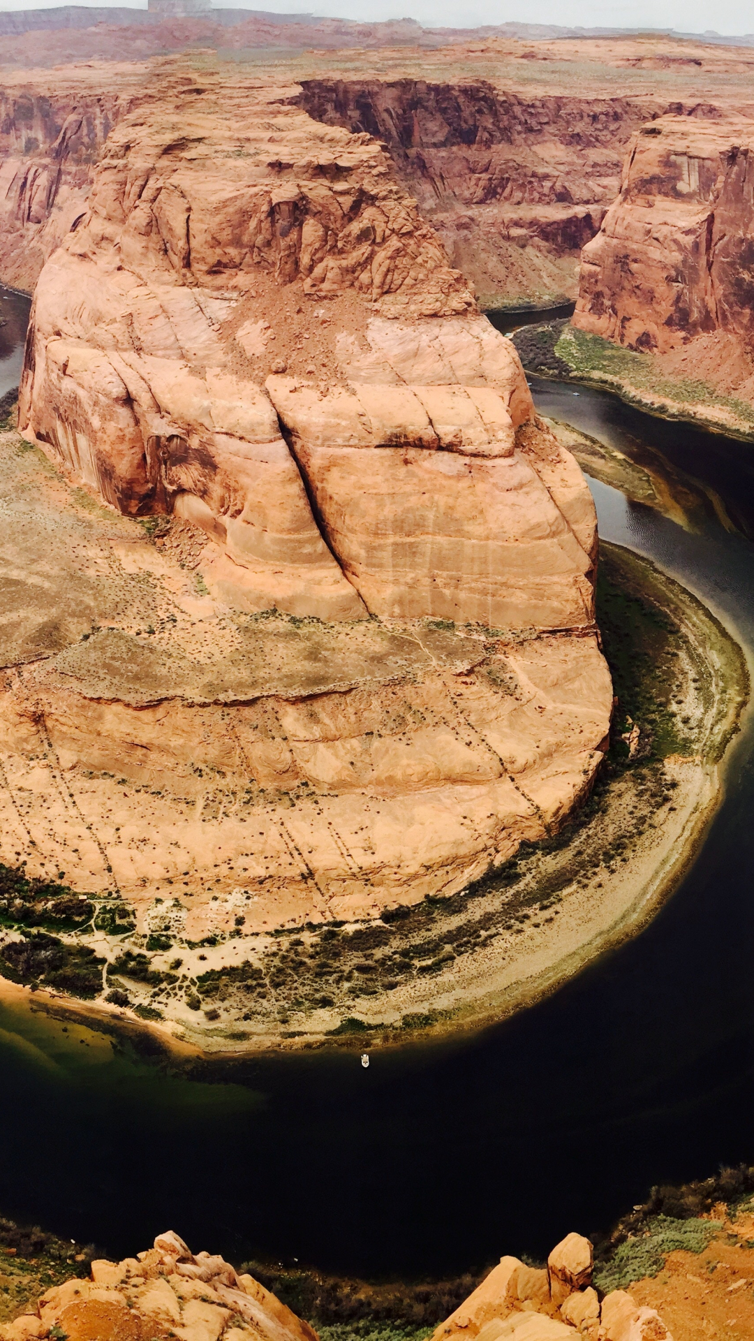 Horseshoe Bend On A Sunny iPhone Wallpaper