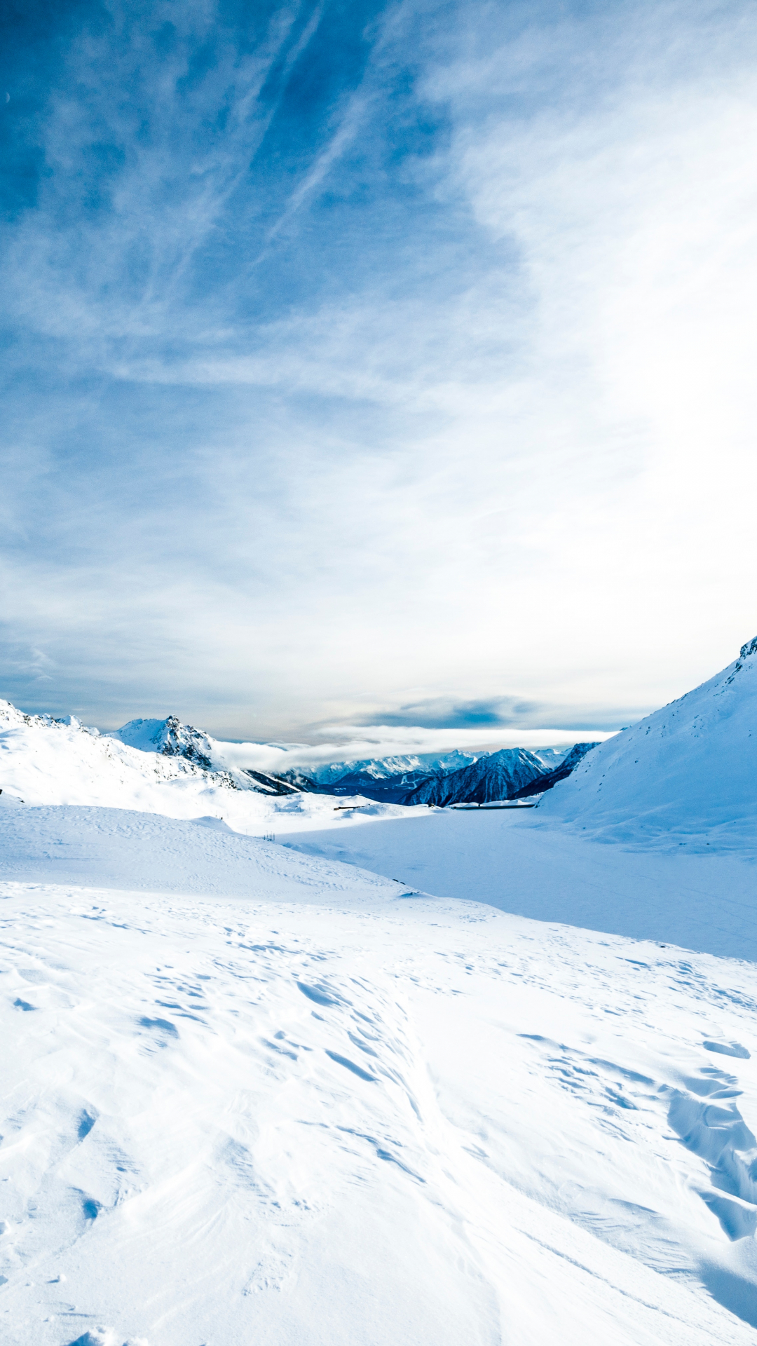 Frozen Mountainous iPhone Wallpaper