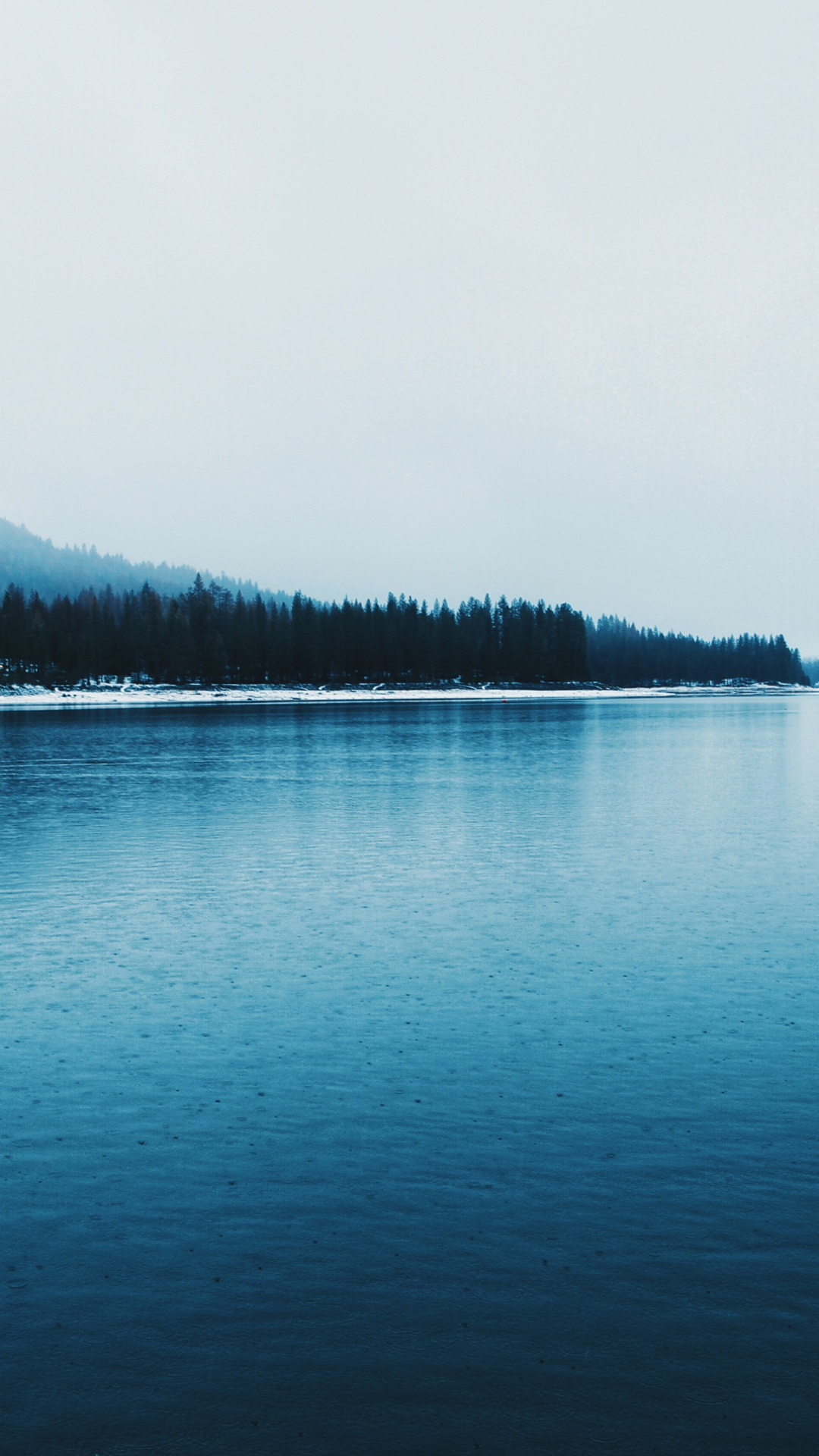 Blue Lake In The Winter iPhone Wallpaper