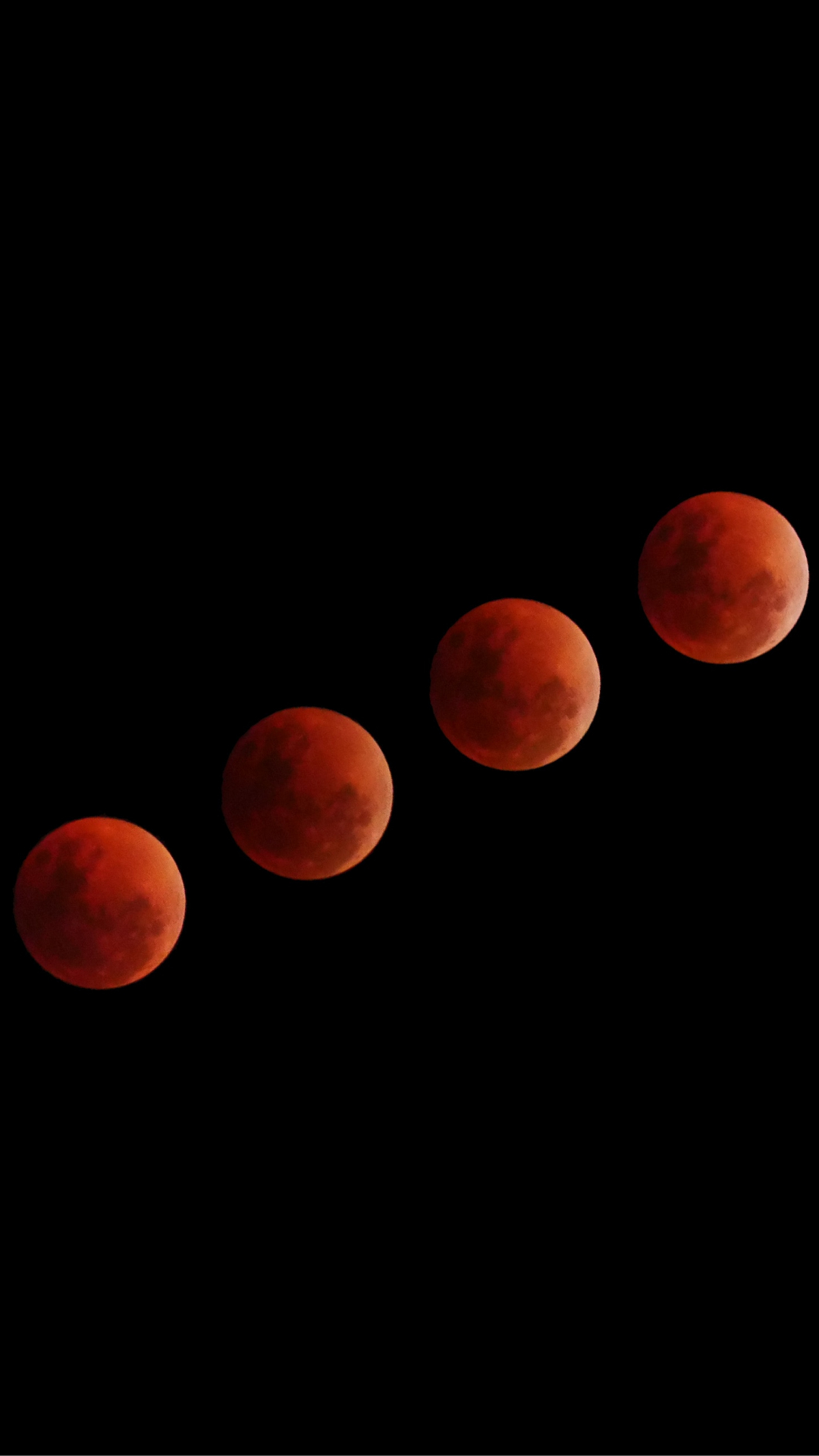 Blood Moon Eclipse Lapse iPhone Wallpaper