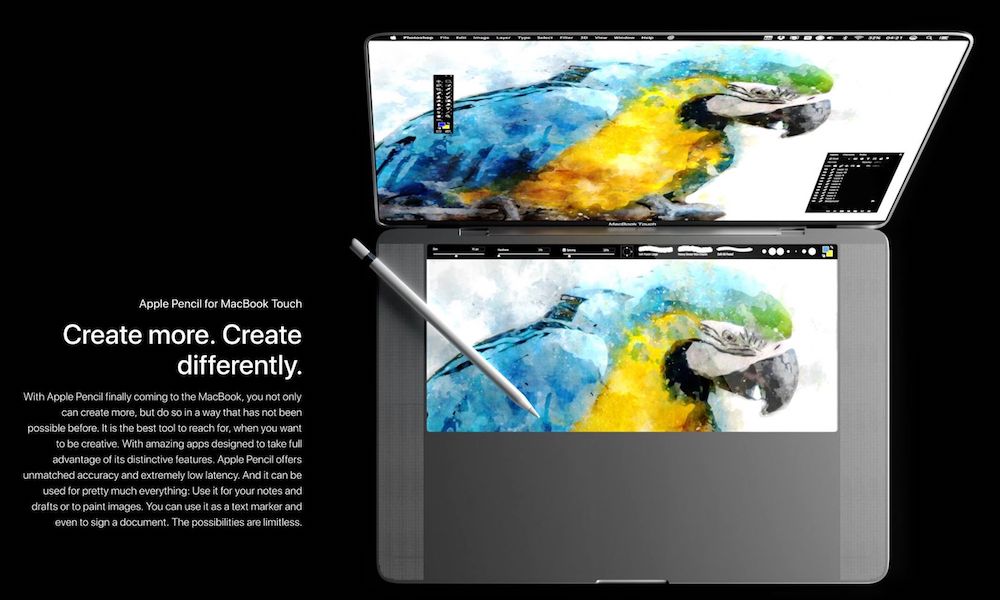 Macbook Dual Display Concept Image