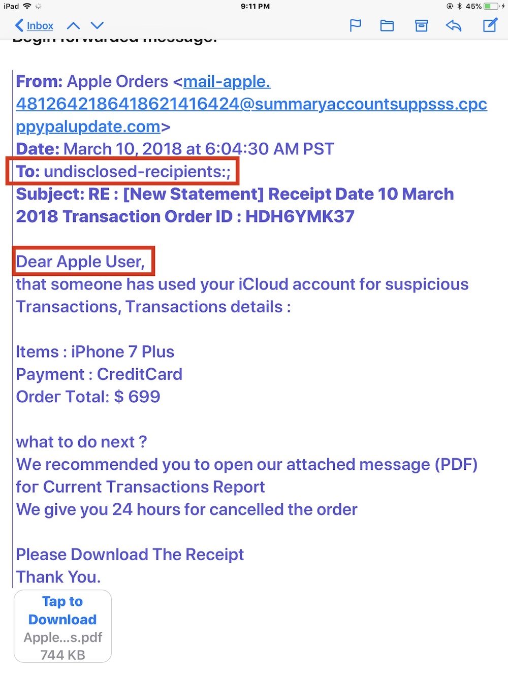 Fraud Emails 3