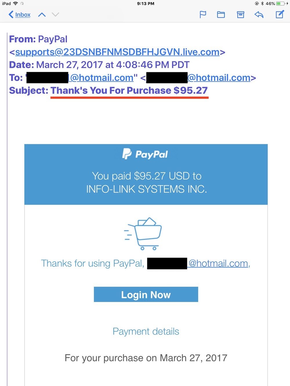 Fraud Email 11