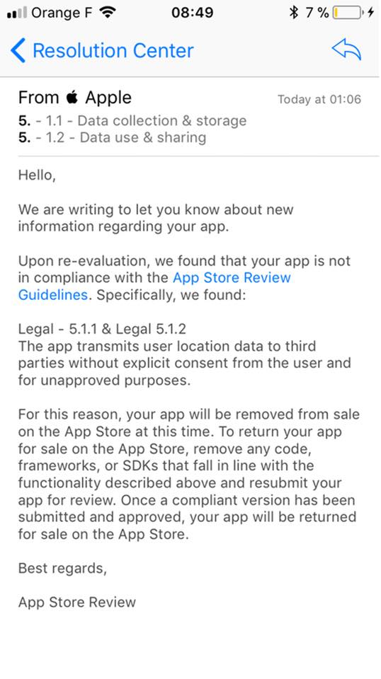 Apple Remove Apps Location Data
