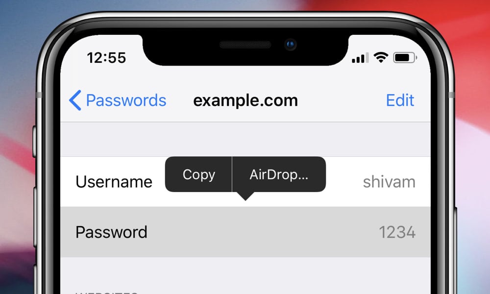 How To Share A Password On Iphone Airdrop Ios12