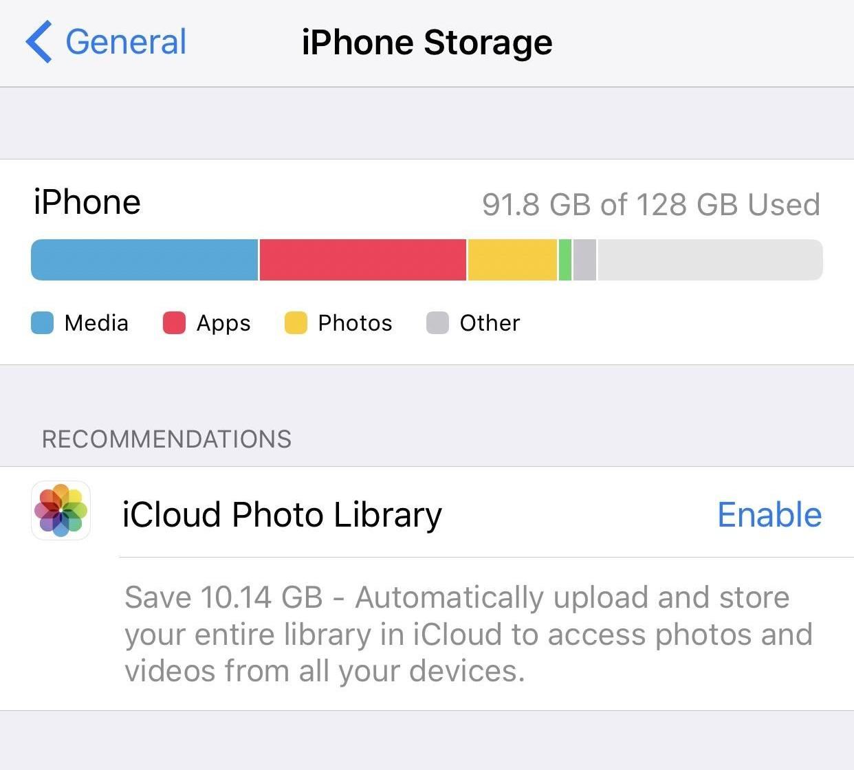 Ios 11 Device Storage Suggestions