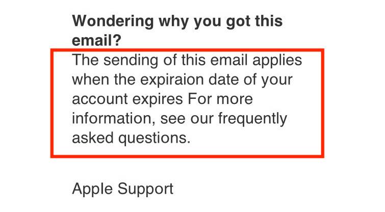 Fake Apple Phishing Email 2018 Copy 4