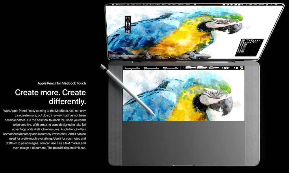 Macbook Dual Screen Concept Render