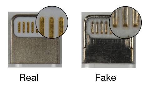 Real Vs Fake Apple Cable Conector