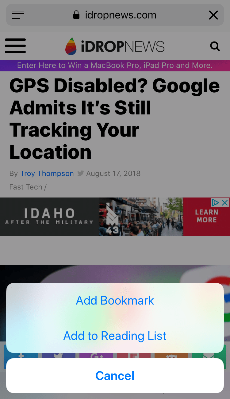 Add Bookmark Safari Iphone