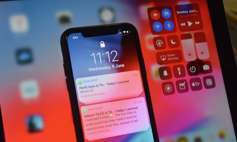 Ios 12 Grouped Notifications And Ipad Control Center