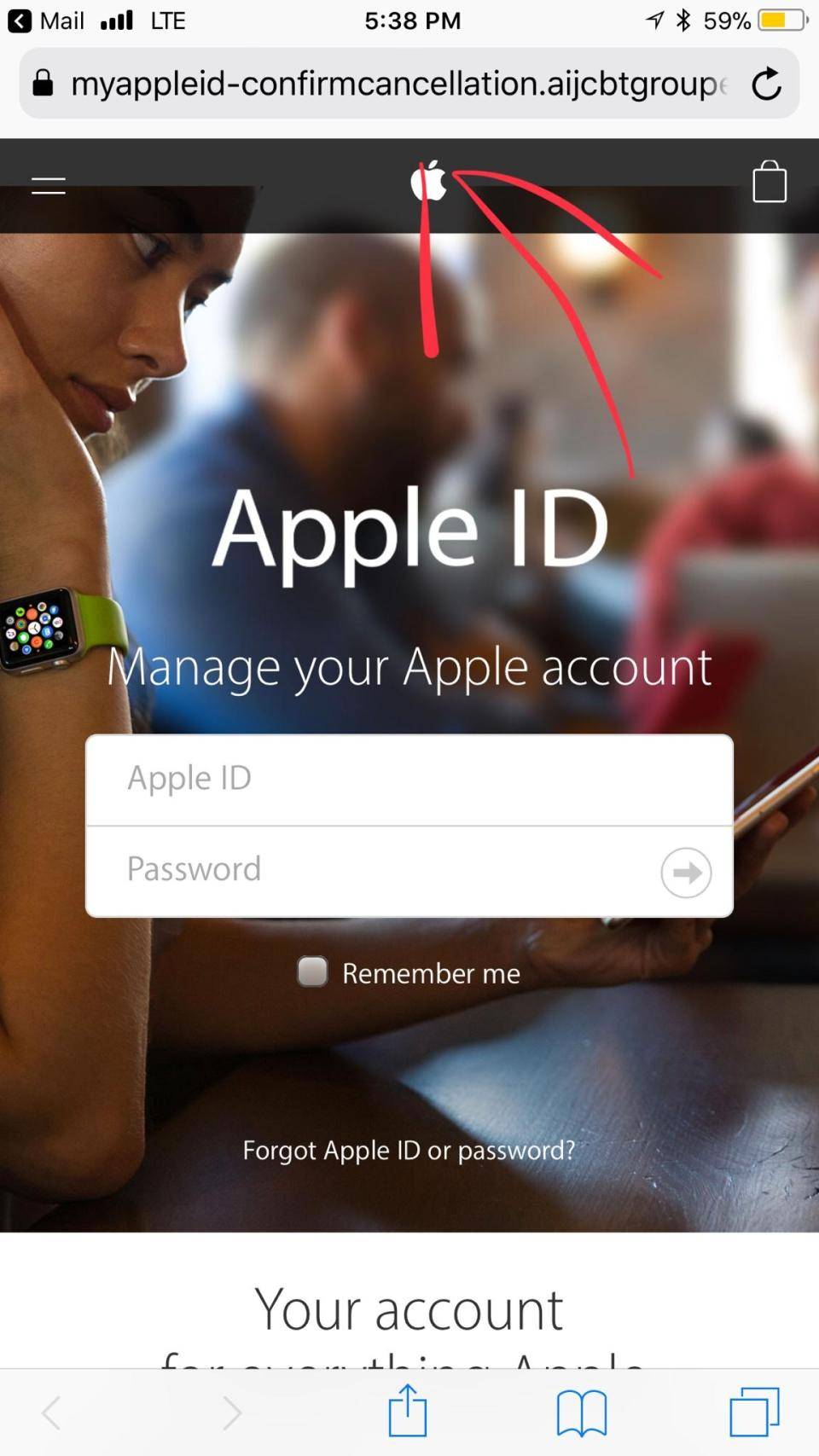 Apple Phishing Scam