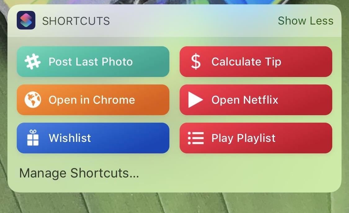 Shortcuts App Ios 12 Widget
