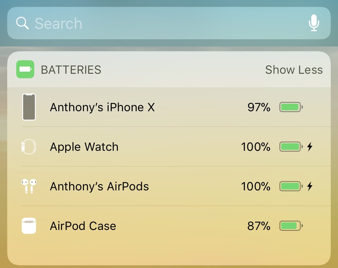 Iphone Battery Widget Ios 12