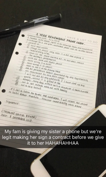 10 Year Old Girl Gets An Iphone After Signing Contract 2