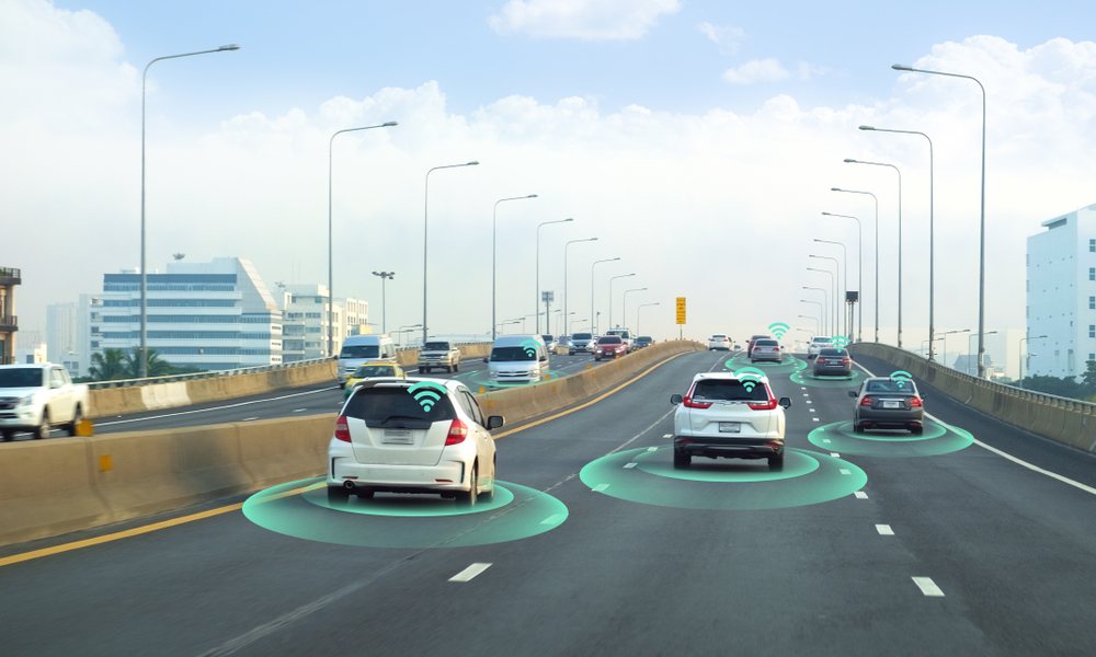 Autonomous Cars On Road