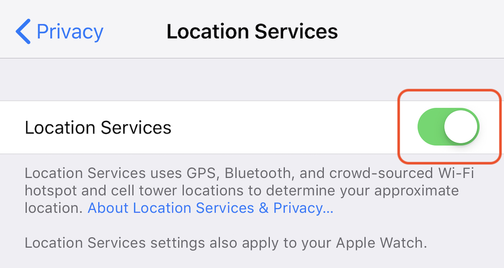 Location Services Iphone