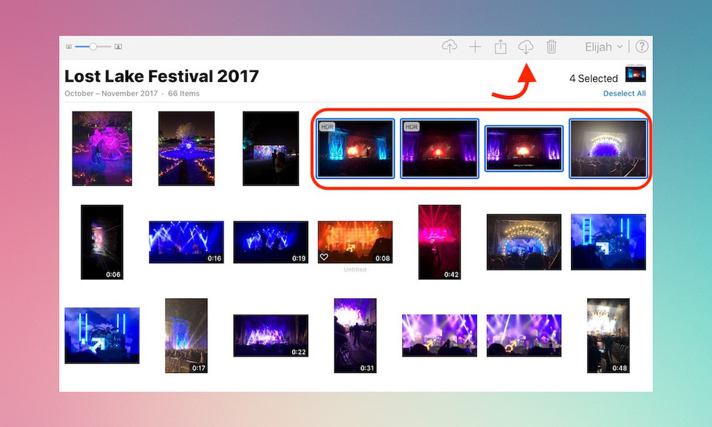 How To Select Multiple Photos In Icloud1