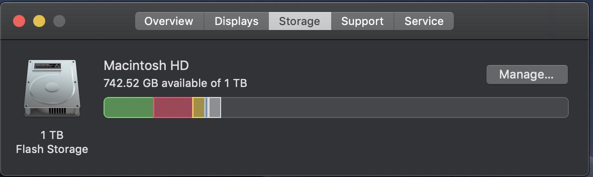 About This Mac Storage Info