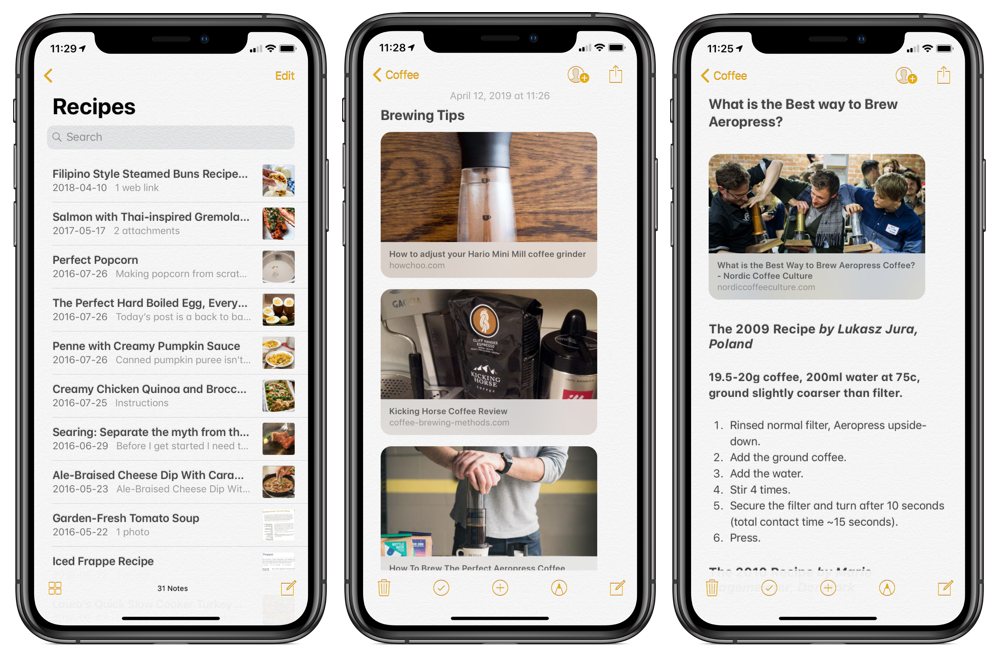 Iphone Notes Recipes And Rich Links
