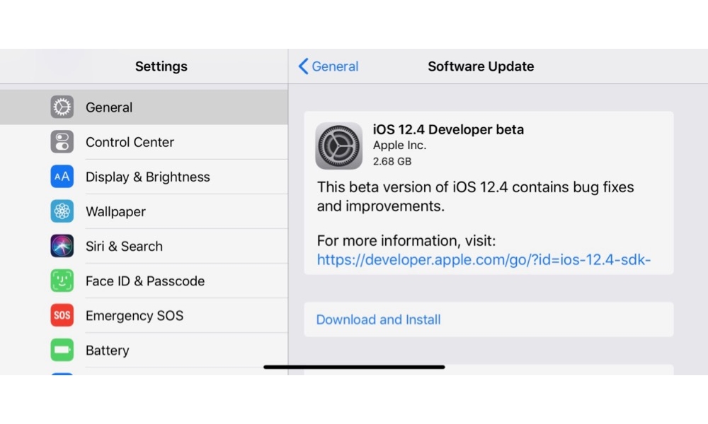 iOS 12.4 Beta 1