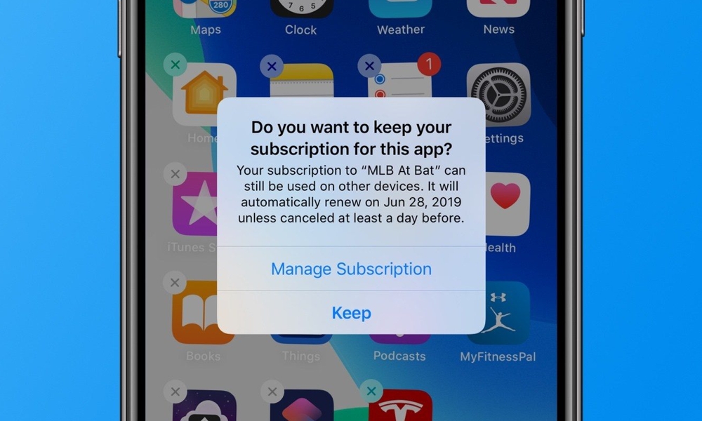 iOS 13 Beta 2 Deleting App With Subscription