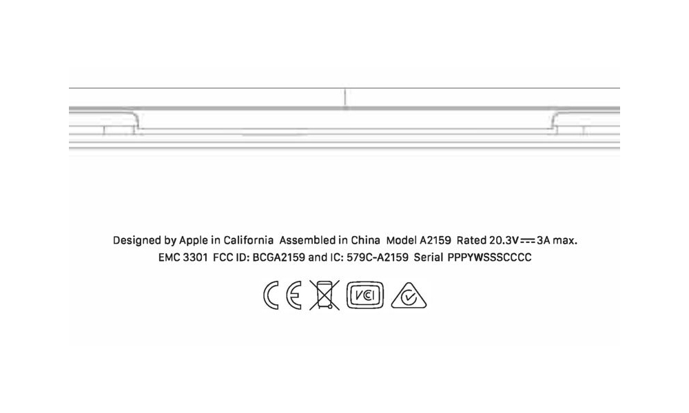 FCC Filing For MacBook A2159