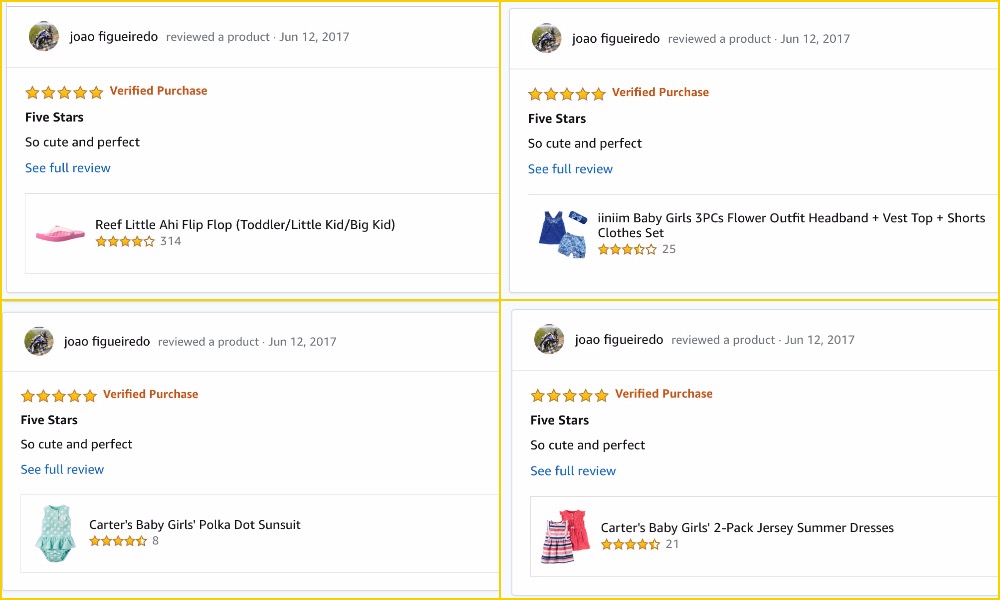 Fake Amazon Profile Reviews