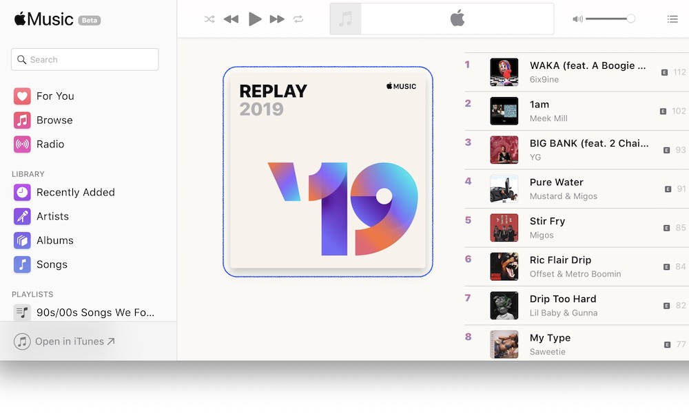 Apple Music Replay 2019