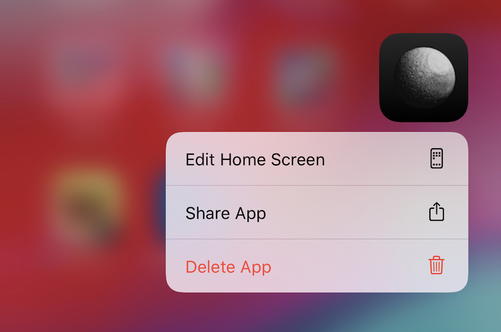 Edit Home Screen or Delete App iOS 13