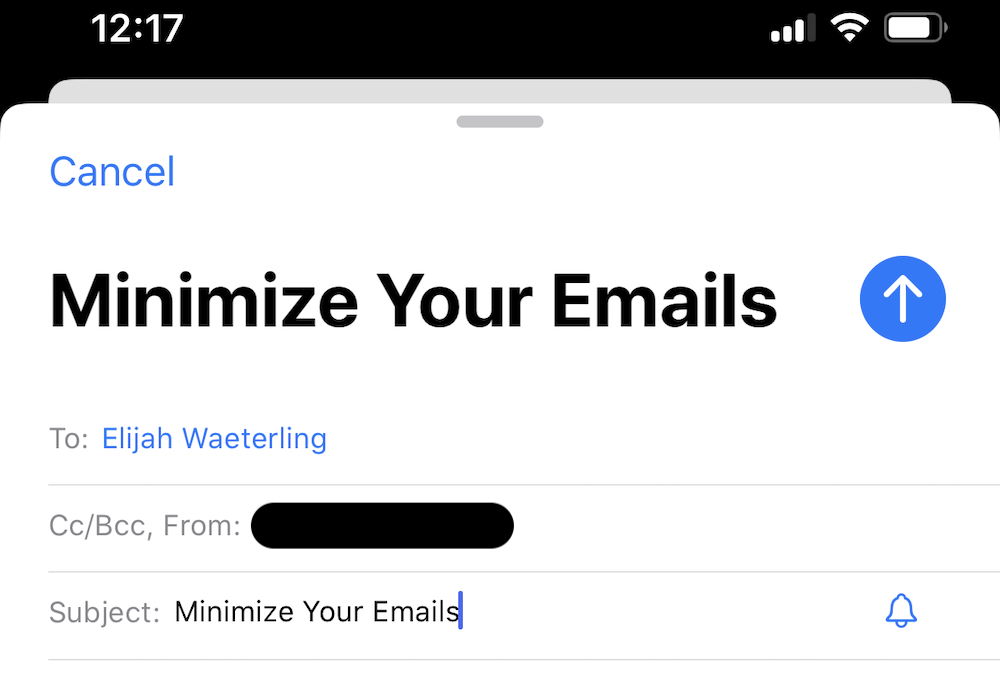 Minimize Emails iOS 13