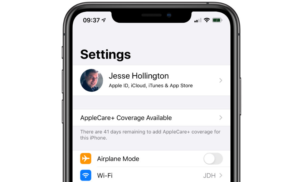 AppleCare Plus Coverage Screen iPhone 11 Pro Max