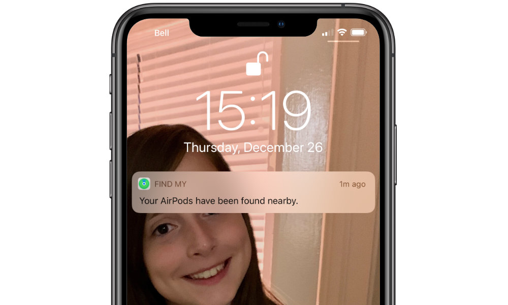 iPhone notification AirPods Found Nearby