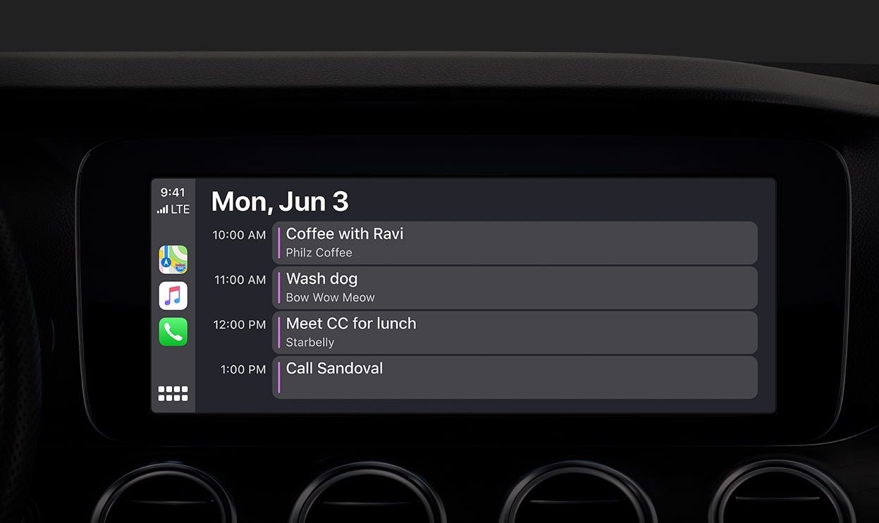 CarPlay Calendar iOS 13