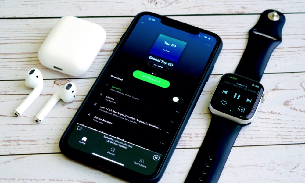 AirPods Apple Watch iPhone Spotify